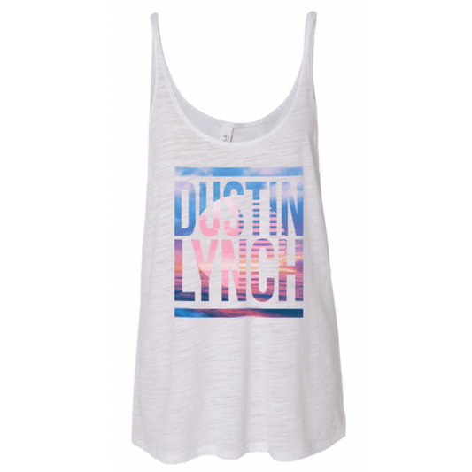 Ladies Sunset Tank - White