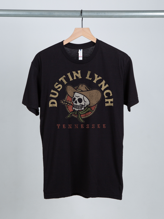 Rose and skull black tee Dustin Lynch