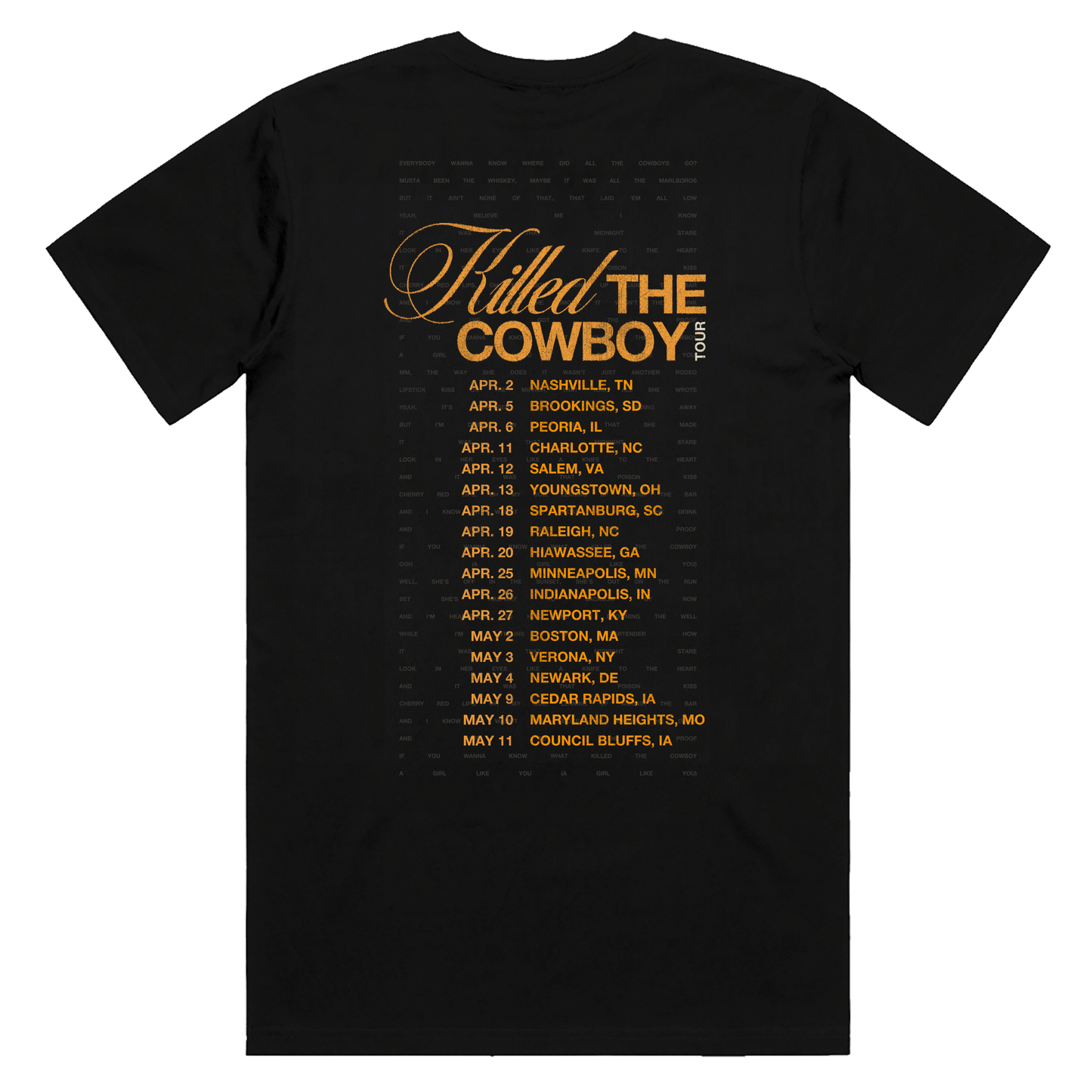 Killed The Cowboy 2024 Tour Tee