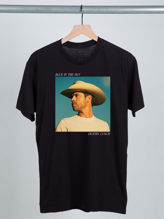 Blue In The Sky album cover black tee Dustin Lynch