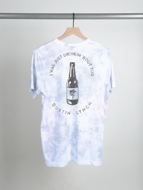 I was just drinking' bout you bottle tie dye tee back Dustin Lynch
